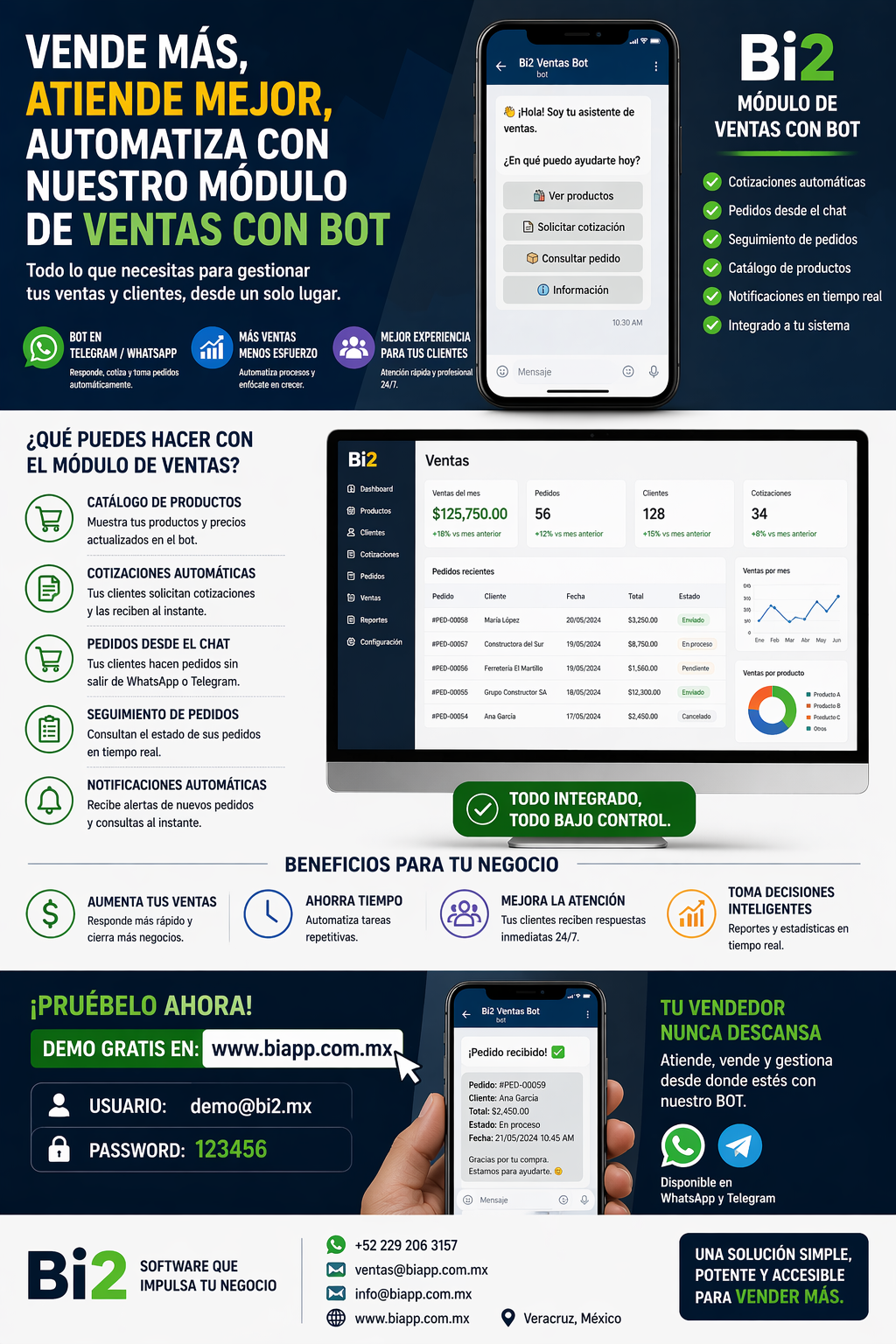 Módulo de Ventas con Bot — Bi2